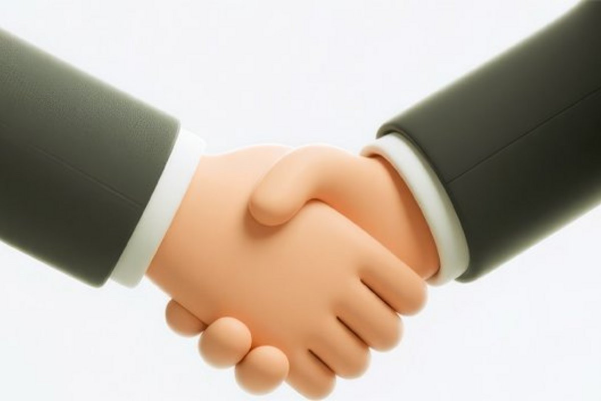 Streit zu schlichten, ist Aufgabe von Schiedsleuten. Grafik: AMNF Zwei Hände, die ineinander greifen